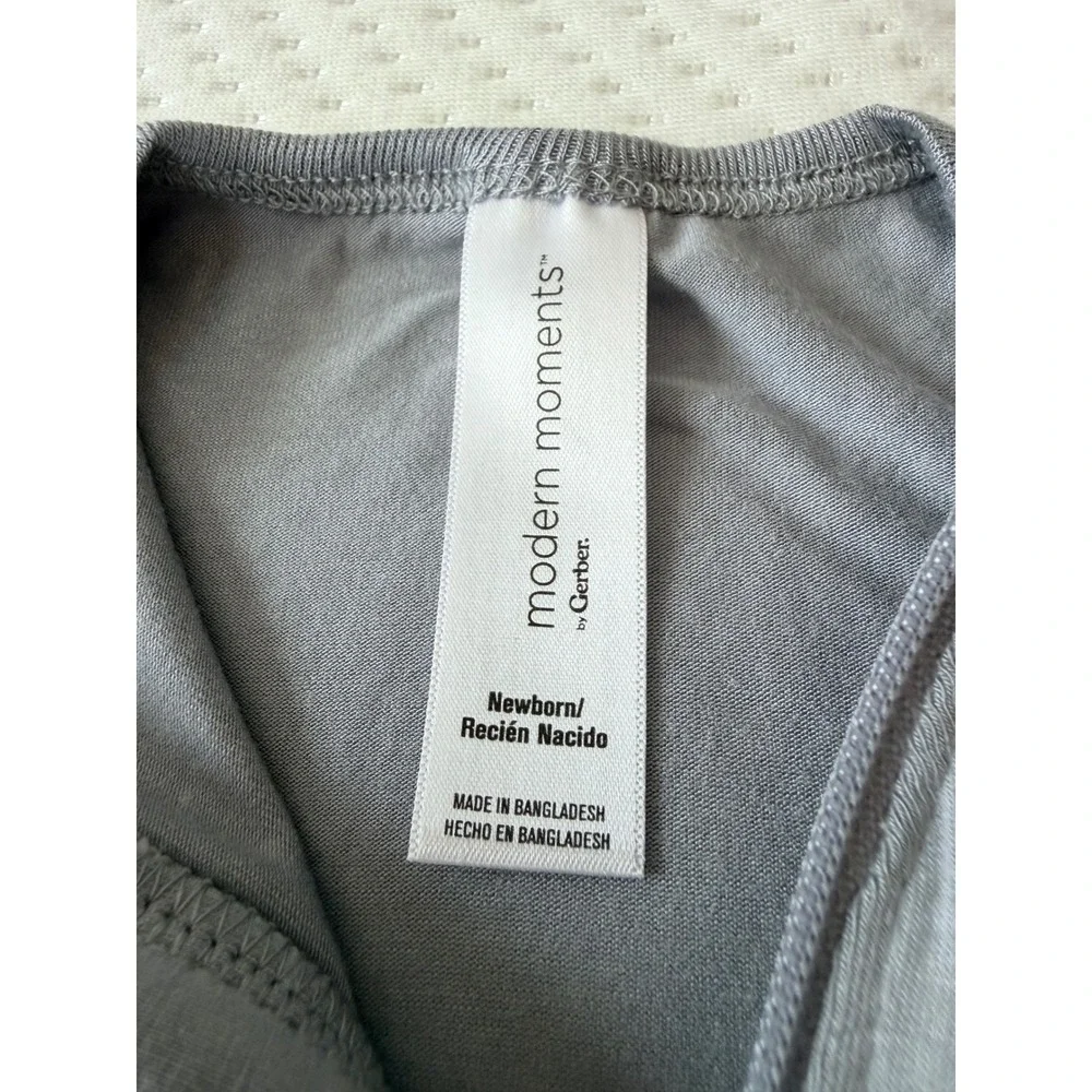Modern Moments by Gerber Newborn Sleep and Play 2Pk Viscose Ribbed Blue Mint Sun